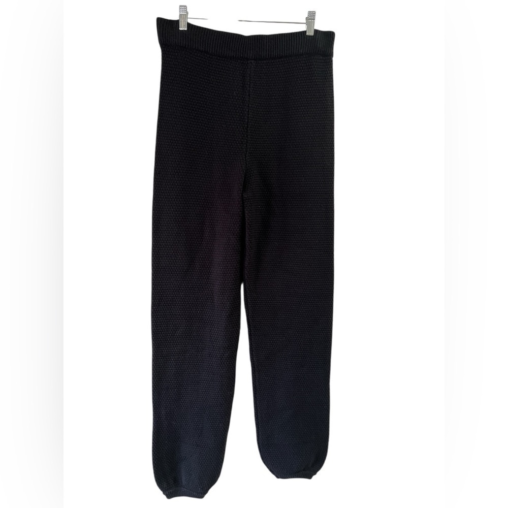 Rae mode black knit sweater pants lounge joggers